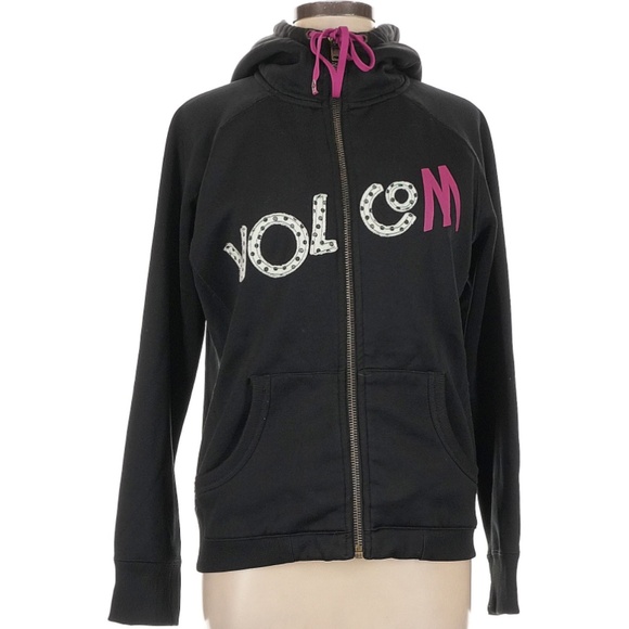 Vintage Y2K Volcom V Line Science Black Patchwork Jacket - Size Large - Picture 1 of 8